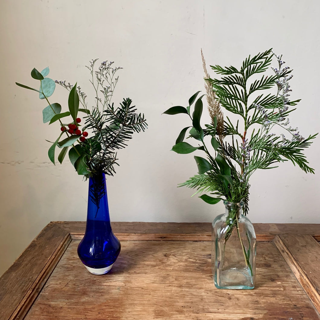 Seasonal Tiny Bouquet WITH vase or bottle